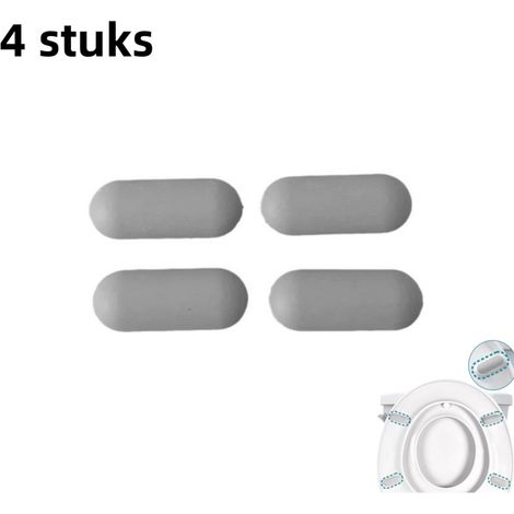 Coussin de siège de toilette 4 pièces - Coussinet silencieux et amortissant - Accessoires de toilette - Coussin universel anti-vibrations et antidérapant en caoutchouc pour revêtement - Coussin de siè (1/5)