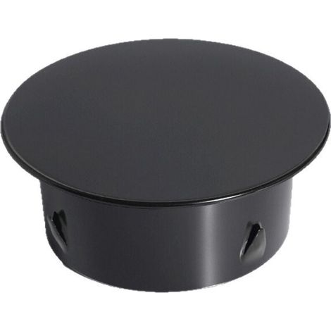 Couvercle de cheminée - Pour tuyaux de poêle - Acier inoxydable - Avec boucle réglable - Noir - Pour tuyaux de 63 mm (1/4)