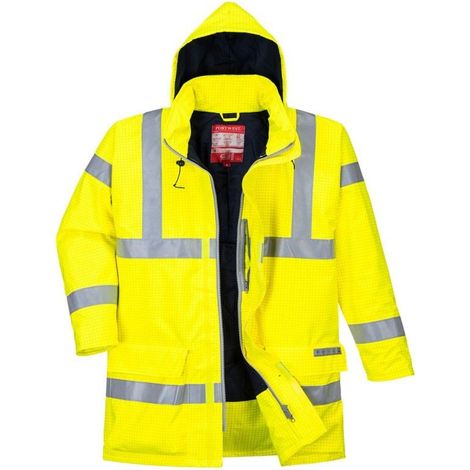 Parka Bizflame Rain Hi-vis Multirisque Couleur : Jaune Taille Xs - Portwest (1/2)