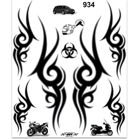 Adesivi Stickers Giganti Tribale 24 x 20 cm (1/4)