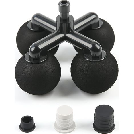 Filiyano-Tête de massage avec 4 billes rondes, pistolet de massage, tête de rechange souple à 4 billes avec 3 adaptateurs en silicone de tailles (1/5)