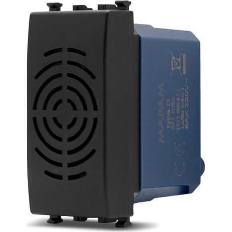Frutti elettrici compatibili con supporti Vimar Arké nero interruttore presa pulsante schuko deviatore Suoneria