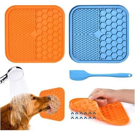 Tapis de léchage - AiQInu - 2 pièces - sans BPA - ventouses extra fortes (1/4)