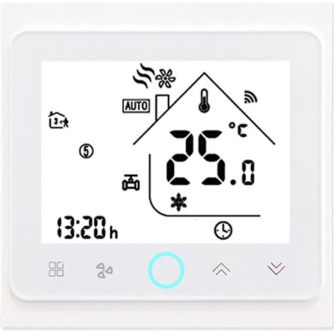 Thermostat Mural Zigbee Tuya 5-99°C ±0,5°C, Écran LCD, Compatible Ventilo-Convecteur, Pour Maison (1/5)