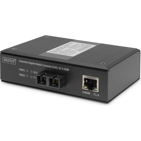 Digitus DN-652101 1000Mbit / s 850nm ModalitĂ multipla Nero convertitore multimediale di rete (1/5)