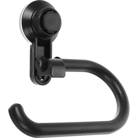 Porte Rouleau Papier Toilette à Ventouse Noir Support Mural sans Perçage pour Salle de Bain et Cuisine Rangement Compact et Pratique pour Petite (1/5)