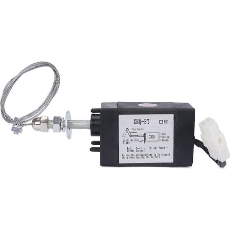 Électrovannes d'arrêt de carburant moteur 12 V/24 V, électrovanne d'arrêt électrique pour groupes électrogènes, commande d'arrêt moteur diesel 12 V normalement fermé (1/5)