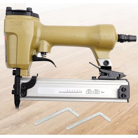 – Cucitrice pneumatica 2 in 1 60-100 psi – Lunghezza chiodi 10-25 mm – Strumento per mobili e decorazioni d'interni – Ergonomica e potente -Crezuo