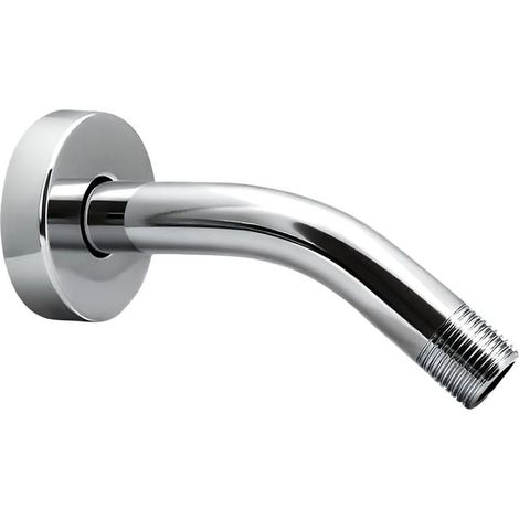 Pommeau de douche extensible de 15 cm, compatible avec les pommeaux de douche fixes de salle de bain, en acier inoxydable massif chromé. (1/5)