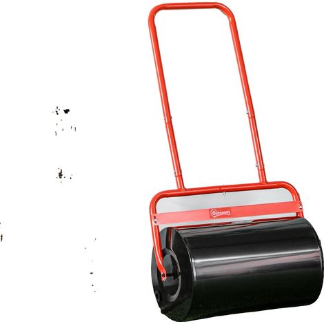 Rouleau à gazon, largeur 50 cm, matériau en acier, poignée ergonomique, remplissable avec du sable/de l'eau, poids d'environ 12 kg (1/5)