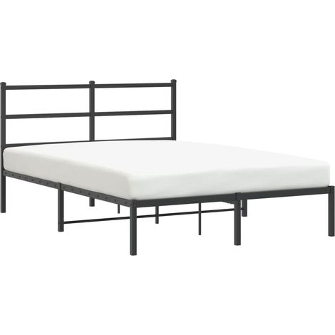 Maison Exclusive - Cadre de lit métal sans matelas avec tête de lit noir 140x190cm