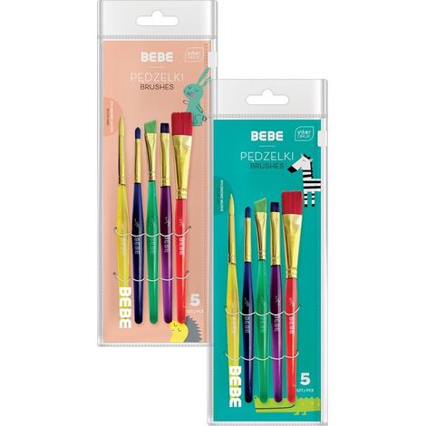 Pennelli acrilici BB Kids, 5 pezzi