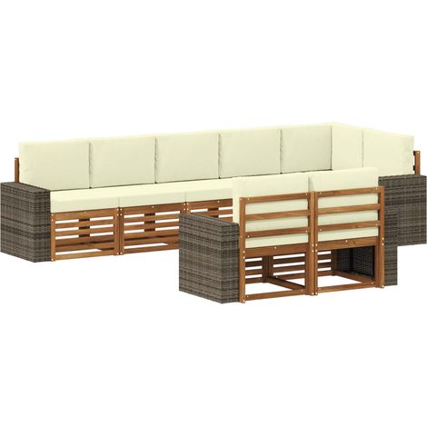 Set di divani da esterno 8 pz Poliestere vidaXL (1/5)
