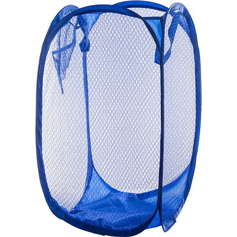 Paniers à linge pliables Panier à linge Panier à linge Panier à linge pour dortoir universitaire (bleu) (1/4)