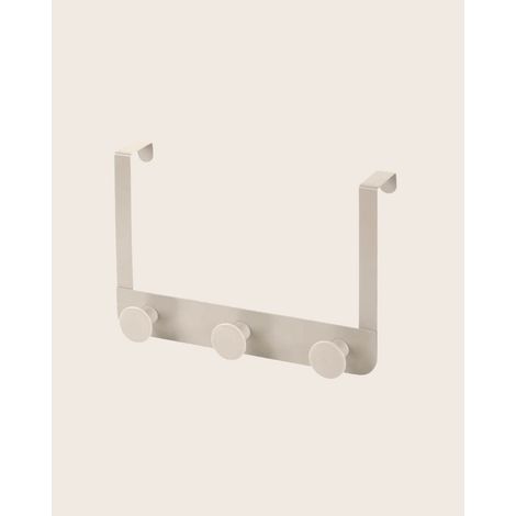 Exagonshop Appendino tondo da porta box doccia triplo beige Fiore