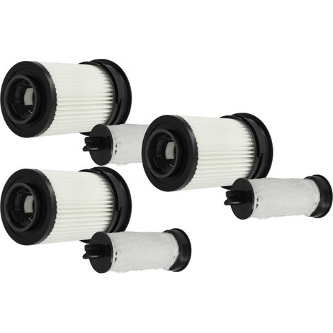 vhbw 3x Filter Replacement for Miele 11385020, 4002516262756, 41996704EU1, HX-FSF for Vacuum Cleaner - HEPA filter Black White