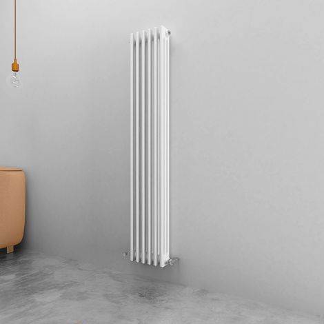 Acezanble 1500x290mm 3 Column White Vertical Traditional Cast Iron Style Radiator (1/4)