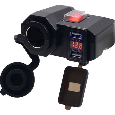 USB-Steckdose Motorrad - Lumitecs US12 - 12V - Wasserdicht - Aufladen von USB-Geräten