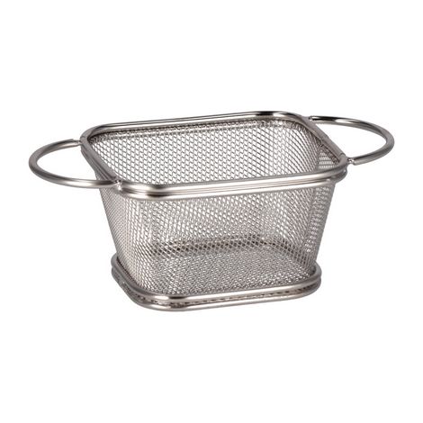 Ad Trend Cestino con Manici H 6 Cm 16,5 x 9 Cm Acciaio