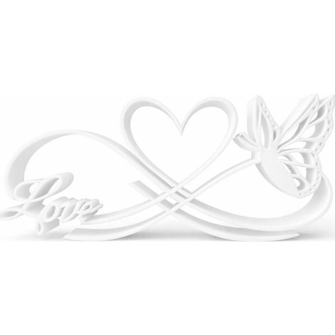 Elegante símbolo decorativo de amor infinito en blanco. (1/3)