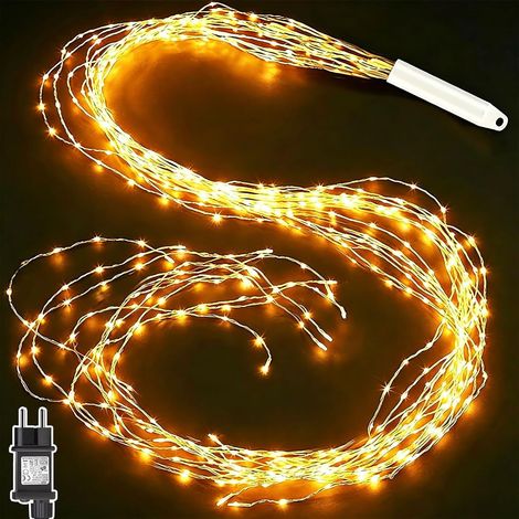 Guirlande Lmineuse 2M 200 LED avec Transformateur, Timer, 8 Modes Lumineux Cascade Étanche Guirlande Lmineuse pour Chambre Table Murale Plantes Exterieur Intérieur Decoration - Blanc Chaud (1/5)