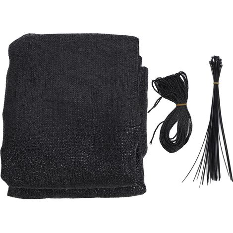 Mampara de privacidad negra de HDPE con protección UV para balcón, terraza, patio, jardín o piscina exterior. (1/5)