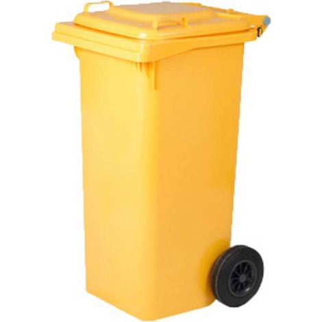 PATTUMIERA 120 L C/RUOTE GIALLO MP