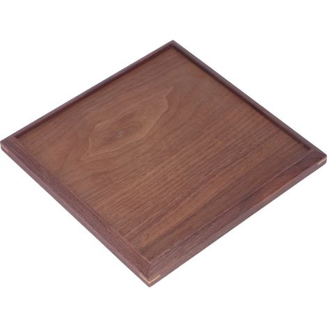 Plateau en bois de forme carrée, en noyer noir, style rétro classique chinois, plateau de service décoratif pour la vaisselle S (1/5)
