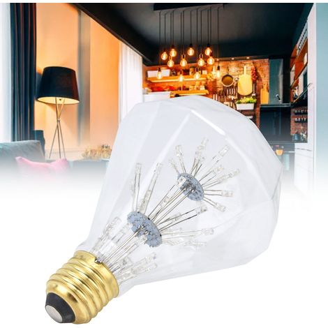 Ampoule LED vintage en verre 3W E27, ampoule ronde décorative et festive antique 85-265V, lumière chaude (1/5)