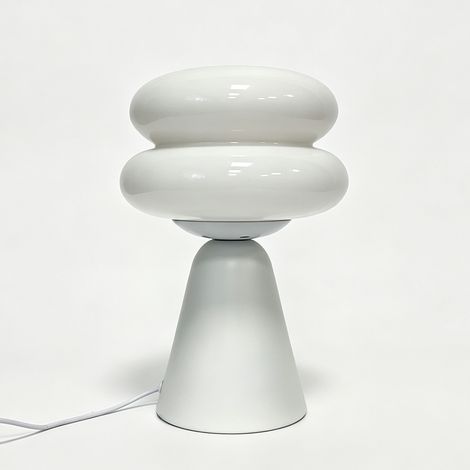 Lampe de chevet en verre style hamburger – 3 températures de couleur et lumière douce, éclairage décoratif pour salon et chambre (1/5)