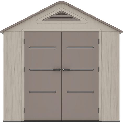 Casetta da giardino in resina beige e marrone 4,5 m² con pavimento spessore 22 mm - ANTEVA