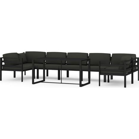 Maison Exclusive - 8-tlg. Garten-Lounge-Set mit Kissen Aluminium