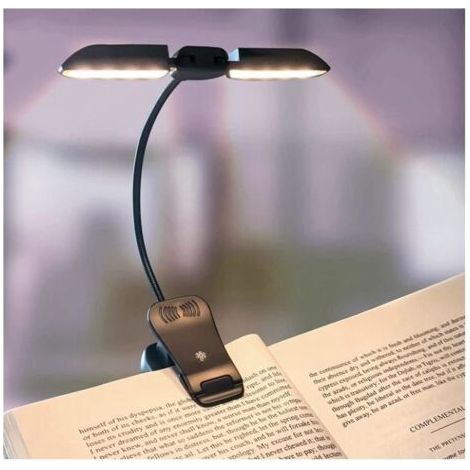 QORVA-Lampe de Lecture,14 LEDs Liseuse Lampe Clip Rechargeable,lampe livre 3 Modes de Luminosité x 3 Couleurs (Blanc/Chaud/Blanc Chaud),Lampe de Lecture pour Lire au Lit