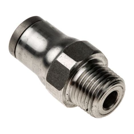 Adaptateur droit fileté Legris LF3800 vers Enfichable 6 mm NPT 1/8 Mâle ( Prix pour 1 )