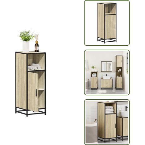 vidaXL Badschrank Sonoma-Eiche 35x37,5x100 cm Holzwerkstoff
