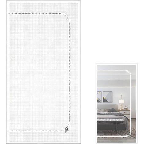 Gatera con malla: impide que los gatos se escapen al salón, el dormitorio y la cocina. Apta para puertas de 110 x 220 cm. Color blanco. (1/5)