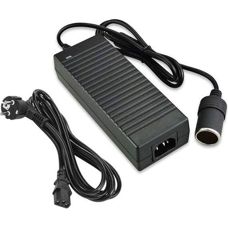 Convertisseur 220V vers 12V 10A pour allume-cigare voiture – Adaptateur puissant pour aspirateur & réfrigérateur portable (1/4)