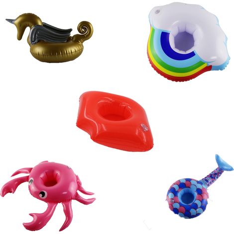 Support À Boisson Gonflable - Pour Piscine Et Extérieur - 5 Pièces (1/5)