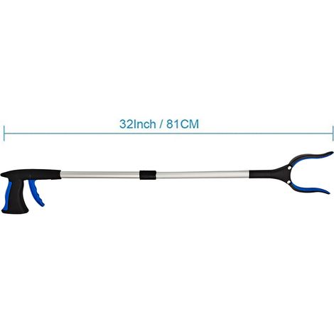 Outil de ramassage pliable de 32 pouces, aide à atteindre en aluminium, pince rotative en caoutchouc, extension de bras Long pour personnes âgées (1/5)