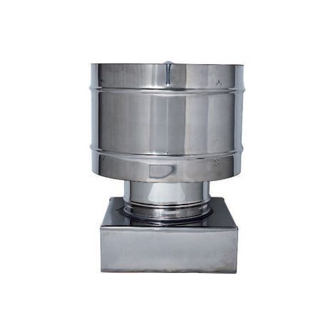 C FUMAIOLO A BOTTE INOX QUADRO INOX 35X35CM