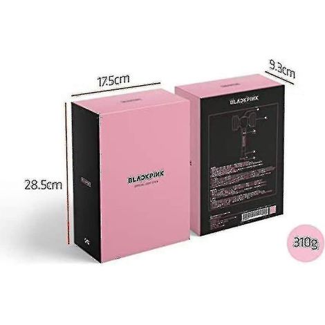 BLACKPINK bâton lumineux en forme de cœur/marteau, lampe LED Kpop pour concert, stick fluorescent hip-hop, accessoire fan officiel, couleur noire/rose, taille unique (1/2)