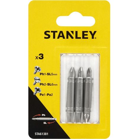 STANLEY STA61381 3 INSERTI DOPPI MM.48 ASS.