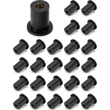 Écrous à sertir en caoutchouc, 25 pièces d'écrous d'expansion à insert en laiton M5 (1/5)
