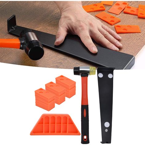 Kit d'outils pour la pose de parquet (43 pièces) avec inserts (1/5)