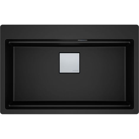 Franke Einbaubecken KNG 610-73 A Black Matt Druckknopf Edelstahl (1/2)