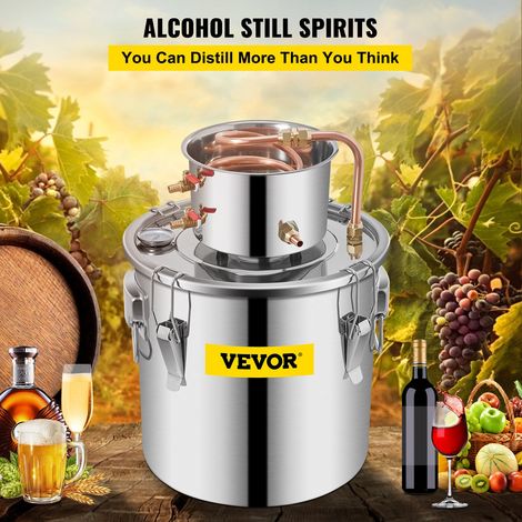 Distillateur Alambic 30 L Chaudière à Spiritueux en Inox Alimentaire Distillateur d'Alcool et d’Eau avec Pompe Baril de Condensatio… (1/5)