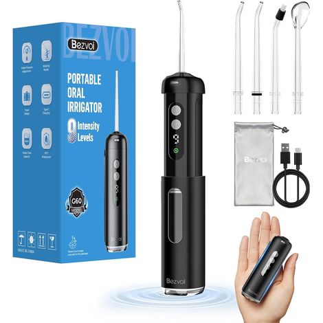 Hydropulseur Sans Fil Voyage, 9 Pressions, Réservoir Télescopique (1/5)