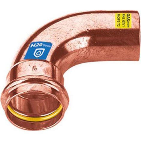 3 x Pressfitting Kupfer 90° Winkel - Bogen innen - außen