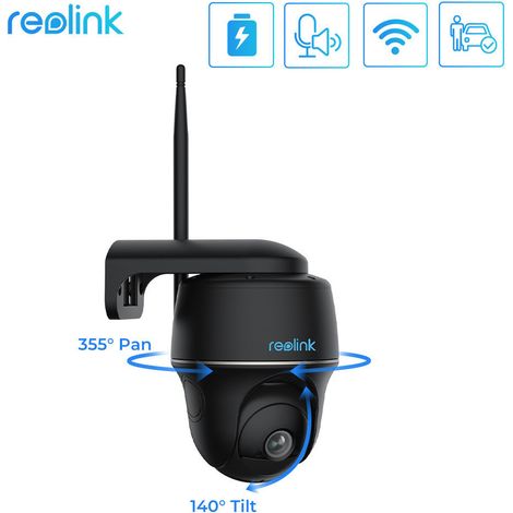 2K Telecamera da Esterno a Batteria Senza Fili Wi-Fi 2,4&5 GHz, 360° PTZ, Rilevamento di Uomo/Auto, Cloud, Audio a 2 Vie, Time Lapse, Compatibile con Alexa/Google Assistant, Argus PT-4MP (Nero) (1/5)