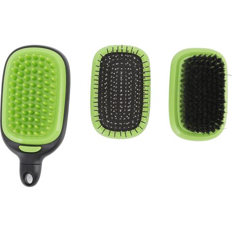 Brosse de toilettage multifonction 3 en 1 pour chats, avec massage et brosse anti-mue, idéale pour canapé, lit, tapis, voiture et vêtements. (1/5)